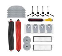 Laimaiou Kit d'accessoires pour roborock S8 MaxV Ultra Robot Aspirateur Pièces de rechange 19 Packs 1 jeu de brosses roulantes, 2 filtres, 4 brosses latérales, 6 serpillières, 4 sacs à poussière