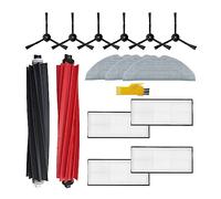 Laimaiou Kit d'accessoires pour roborock S8 Pro Ultra Robot Aspirateur Pièces de rechange 15 Packs 1 jeu de brosses roulantes, 4 filtres, 6 brosses latérales, 3 serpillières