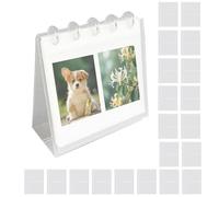 Laimejia Album photo pour bureau - 20 pages de recharge incluses | Album photo en forme de calendrier de bureau, pour pendaison de crémaillère, fête des mères, mariage, salon, chambre à coucher