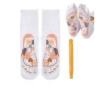 Laimejia Chaussette de massage des pieds et outil, avec tableau de points en anglais - Chaussettes de massage des pieds pour femmes - pour mère, épouse, personnes âgées, salon, chambre à coucher