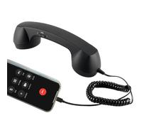 Laimejia Combiné de téléphone rétro, rétro vintage pour téléphone portable, récepteur micro, haut-parleur, prise jack 3,5 mm, accessoires de bureau, type C, poignée fixe pour bureau, maison