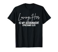 L'aimer est ma Mission (Éphésiens 5, 25) Mari chrétien T-Shirt
