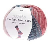 Laine à chaussette Superba Merino + Linen + Silk 4 fils - 100 gr - Rico Design(...) - Multicolore (005 - Berries) Multicolore (005 - Berries) G