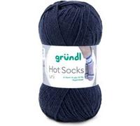Laine à chaussettes à tricoter HOT SOCKS UNI - Grundl - certifiée Oeko-Tex(...) - 15 Bleu 15 Bleu G