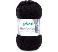 Laine à chaussettes à tricoter HOT SOCKS UNI - Grundl - certifiée Oeko-Tex(...) - 18 Noir 18 Noir G