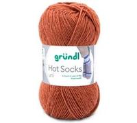 Laine à chaussettes à tricoter HOT SOCKS UNI - Grundl - certifiée Oeko-Tex(...) - 64 Orange 64 Orange G