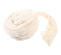 Laine à Feutrer Cardée 200g Blanche, pour Débutants et Garçon et Filles | Fibres Super Douces, Usage Polyvalent, Facile à Teindre, pour Tissage et Boules de Séchage