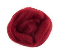 Laine à feutrer naturelle, 10g, Rouge foncé