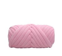 laine à tricoter 1 kg (1000 g) de laine super velours épaisse et volumineuse, en sachet blanc, idéale for le tricot à la main, les loisirs créatifs, couvertures douces tapis(Pink 1KG)