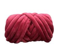 laine à tricoter 1 kg (1000 g) de laine super velours épaisse et volumineuse, en sachet blanc, idéale for le tricot à la main, les loisirs créatifs, couvertures douces tapis(Wine red 1KG)