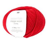 Laine à tricoter Essentials MEGA WOOL Chunky - 100GR - RICO Design 09 Rouge - 09 Rouge 09 Rouge