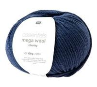 Laine Rico Design Essentials Mega Merino Chunky, 100 g Anthraci bleu