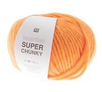 Rico essentials Super Chunky Laine 50 g ~ 80 m, Couleur 7 Orange, Laine épaisse tricotée Crochet épaisseur 7 mm