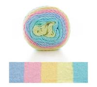 Laine à Tricoter Fils for tricoter et Crochet, fil teint par Segment arc-en-ciel, laine à 5 brins, chapeau tricoté fait à la main, bricolage(29)
