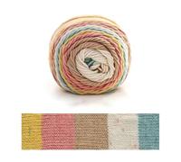 Laine à Tricoter Fils for tricoter et Crochet, fil teint par Segment arc-en-ciel, laine à 5 brins, chapeau tricoté fait à la main, bricolage(24)