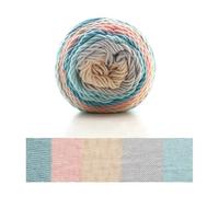 Laine à Tricoter Fils for tricoter et Crochet, fil teint par Segment arc-en-ciel, laine à 5 brins, chapeau tricoté fait à la main, bricolage(25)