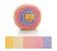 Laine à Tricoter Fils for tricoter et Crochet, fil teint par Segment arc-en-ciel, laine à 5 brins, chapeau tricoté fait à la main, bricolage(30)