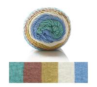 Laine à Tricoter Fils for tricoter et Crochet, fil teint par Segment arc-en-ciel, laine à 5 brins, chapeau tricoté fait à la main, bricolage(35)