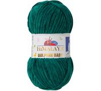 Laine à tricoter fine Himalaya Dolphin pour bébé - En coton - Pour tricot et crochet (80331 vert émeraude)