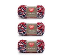 Laine Americana Red Heart Scrubby - Lot de 3 pelotes de 85 g - Polyester - 4 fils moyens (peign s) - 78 yards - Tricot/Crochet