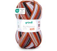 Laine Big Mamma Print-Laine Xxl À Tricoter-Grosse Pelote 400 G/1040 M-Dégradé De Laine En 100% Polyacrylique-Rouge Feu Citrouille-Gris Clair-Anthracite-Blanc