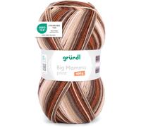 Laine Big Mamma Print-Laine Xxl À Tricoter-Grosse Pelote 400 G/1040 M-Dégradé De Laine En 100% Polyacrylique-Crème Grège Noisette Cuivrée