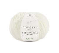 Laine biologique Katia Pure Organic Wool GOTS - Laine mérinos biologique certifiée GOTS (50 - Blanc naturel)