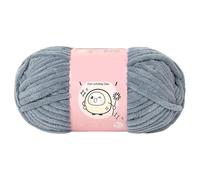 Laine Chenille Crochet 100 g/bobine de fil polyester 68 mètres et 6 mm diamètre, idéal for tricoter crocheter des pulls écharpes. Fil chaud, doux brillant, fait main(Color 24)