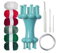 Laine colorée portable avec machine de bricolage Ensemble de métiers à tricoter 6 couleurs / 8 couleurs Vert Accessoires artisanaux à double tête / semi-transparents Ensemble d ' outils de Tresse