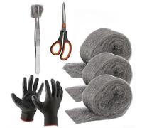 Laine d'Acier 3x3,6m Anti-Rongeurs avec Gants