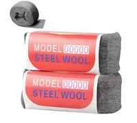 Laine D'acier, Laine D'acier 00000, 2 Pièces 100g Laineux en Acier Fine, Outil Laineux en Acier de Polissage, pour Reboucher les Trous, pour Entretien et Finition du Bois, Verre, Métal, Pierre