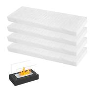 Laine de CéRamique pour CheminéE éThanol, 4 PièCes de Laine CéRamique pour BioéThanol 30 * 10 * 2cm, PoêLe à Bois Indoor Gel Ethanol éPonge CéRamique pour BrûLeur BioéThanol