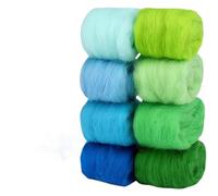 Laine de feutrage à l'aiguille faite à la main pour débutants - 8 couleurs