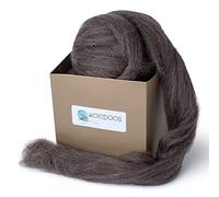 Laine de roving 100 % naturelle, 226,8 g, meilleure laine Highland pour feutrage à l'aiguille, artisanat et filage. Couleurs naturelles, non teinte. (Moka, 226,8 g)