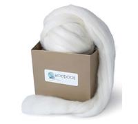 Laine de roving 100 % naturelle, 226,8 g, meilleure laine Highland pour feutrage à l'aiguille, artisanat et filage. Couleurs naturelles, non teint. (Écru 226,8 g)