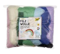 Laine feutrée 'RAINBOW', 350 g, assortie