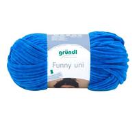 Fil à tricoter effet velour FUNNY - Grundl - 100 Gr - Oeko-Tex(...) - 14 Bleu