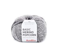 Laine Katia BASIC MERINO POPCORN couleur 101 (103 gris foncé)