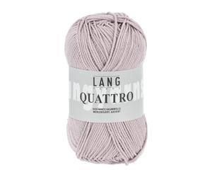 Laine longue Quattro de qualité supérieure - Coton peigné mercerisé uni (148 - Lilas vieilli)