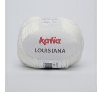 Laine Louisiana Marron/Blanc (61) Katia - Pelote de 50 gr. (Blanc)