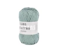 Laine mercerisée Lang Quattro - Qualité supérieure - 100 % coton peigné - Unie - Couleur menthe (72)