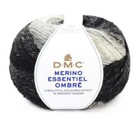 Laine Merino Essentiel Ombre - 150 g - 1000 - Noir et Blanc