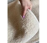 Laine Merinos 100% Couverture Chauffante, Jeté de Canapé, Couvre Lit Polaire, Blanket pour Sofa, Idée Cadeau (Beige, 160 x 200)