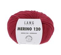 Laine mérinos rouge 120 traitement superwash 0160