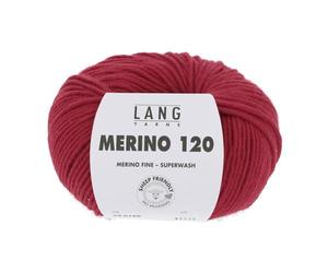 Laine mérinos rouge 120 traitement superwash 0160