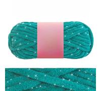 Laine pour bébé - 100 g - Douce - Pour crochet - Laine chenille - Pour crochet et crochet - Brillant - Turquoise 28#