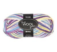 Creotime fil de chaussette L : 200m harmonie blanc cassé/violet 50gr Violet G