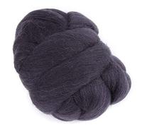 Laine pour feutrage et filage, Kit de laine cardée pour feutrage à l'aiguille, matériaux artisanaux pour la couture, l'artisanat, 55g (47-noir)