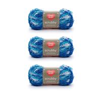 Laine Red Heart Scrubby Waves - Lot de 3 pelotes de 85 g/3 oz - Polyester - 4 fils moyens (peign s) - 78 yards - Tricot/Crochet