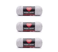 Laine Red Heart Super Saver Metallic Light Gray - Pack de 3 x 142 g - Acrylique - 4 Moyen - 233 mètres - Pour Tricot/Crochet